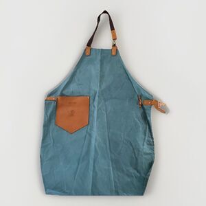 Gouache Blue Suede Leather Apron Culinary Grill Jewelry